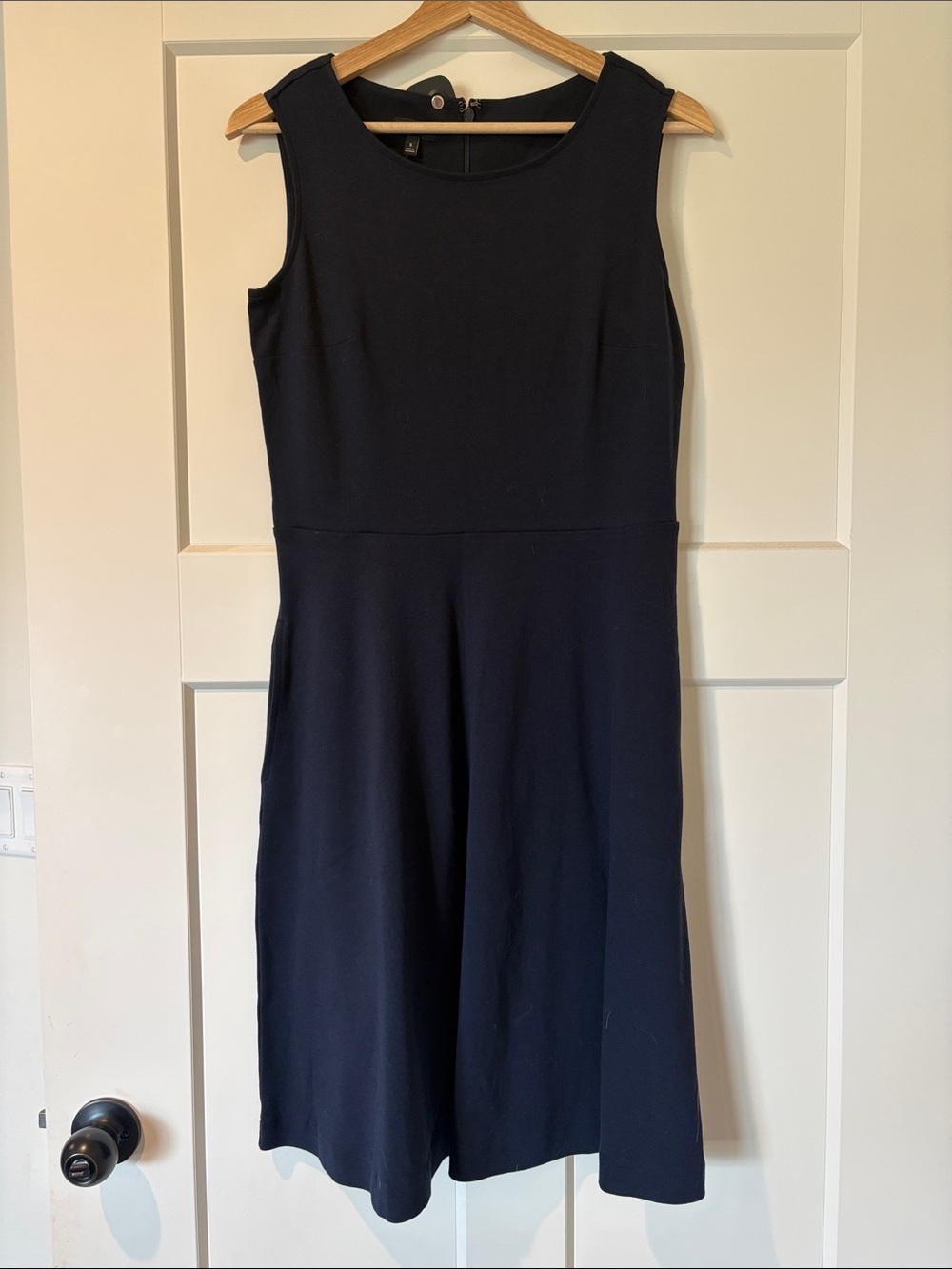 Talbots Sleeveless Navy Midi Dress